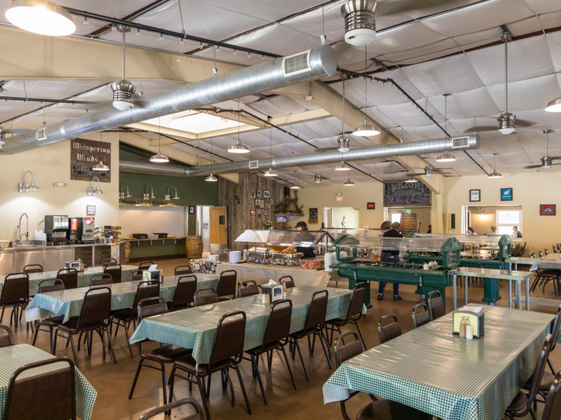 Dining Hall interior with cafeteria set up