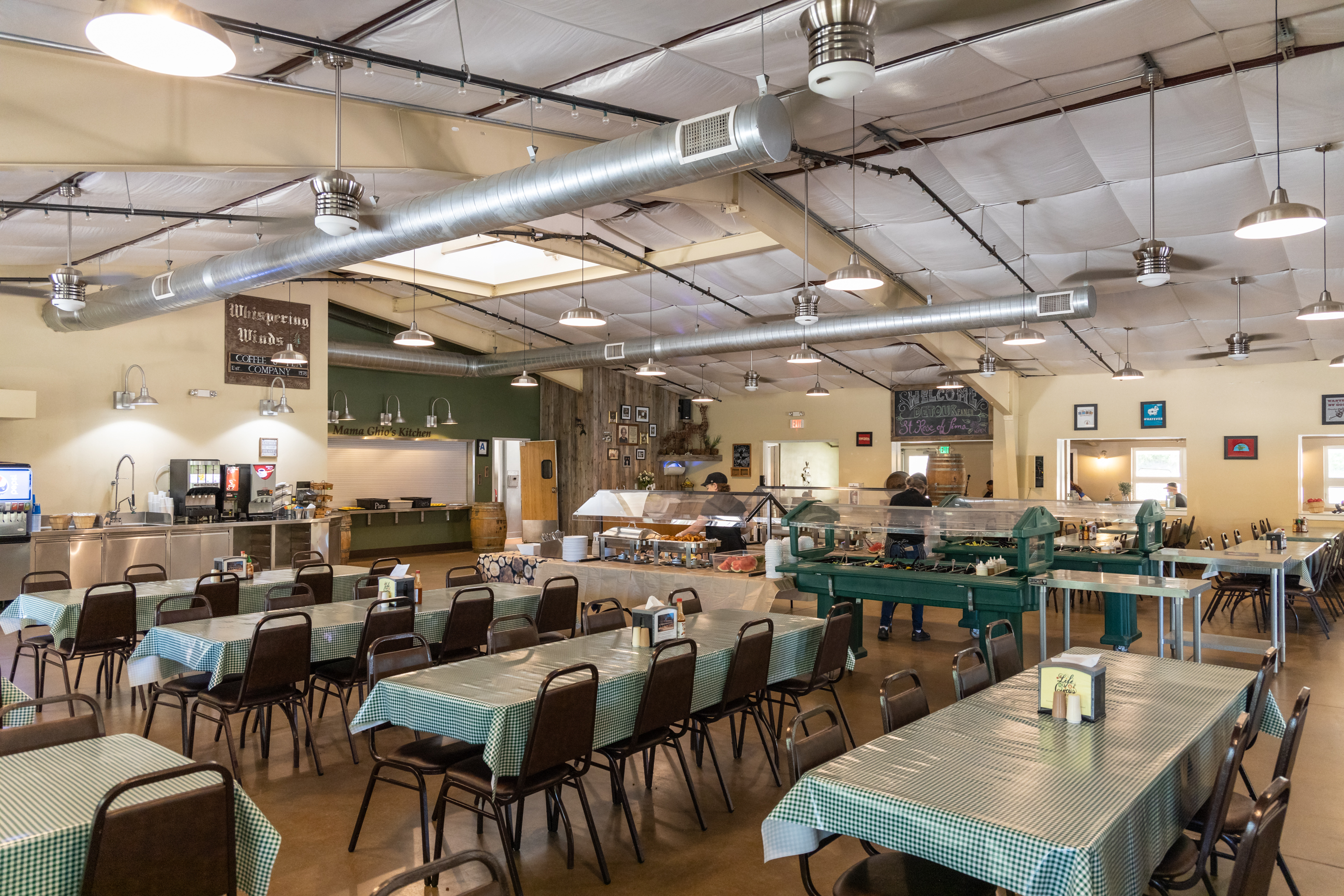 Dining Hall interior with cafeteria set up