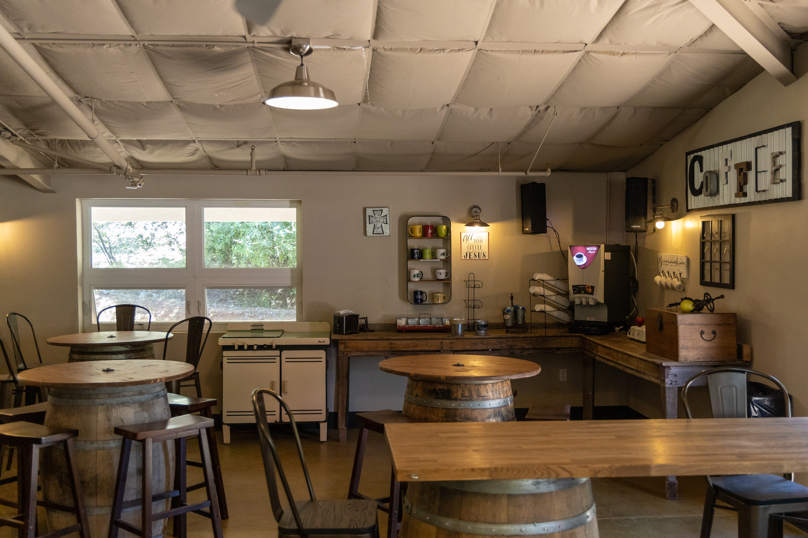 Coffee corner in Dining Hall with seating