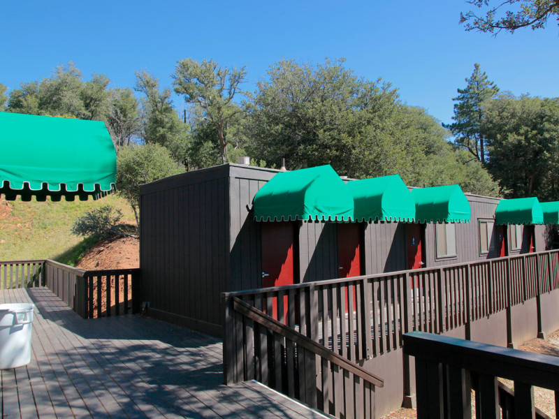 Dorm Village shared resrooms and walkway