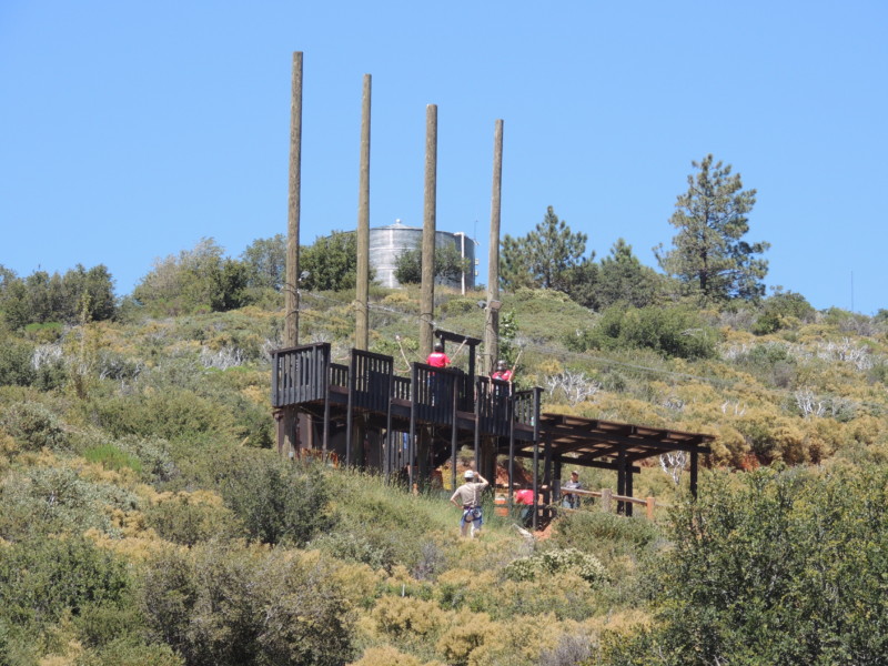 Zipline platform from a distance