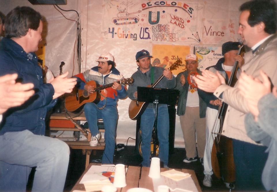 Cursillo guitarists playing worship music