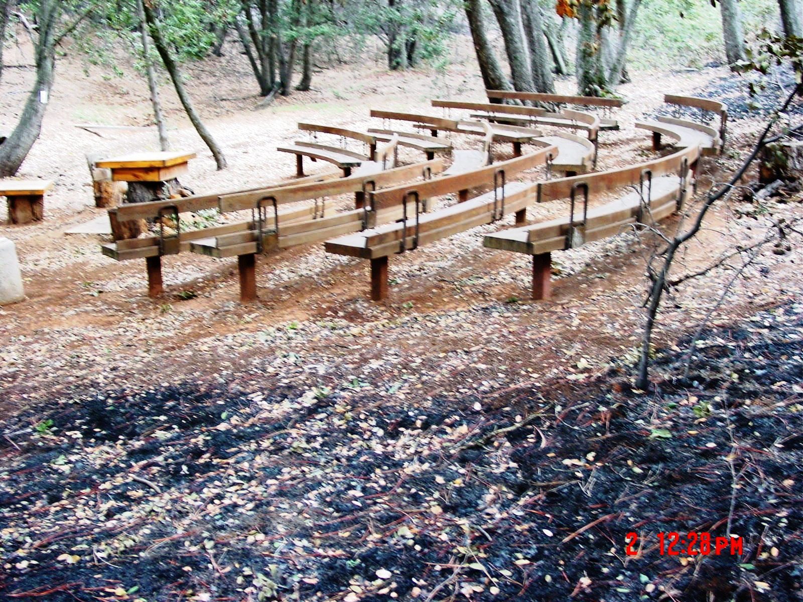 Cedar Fire damage surrounding Mary's Grotto